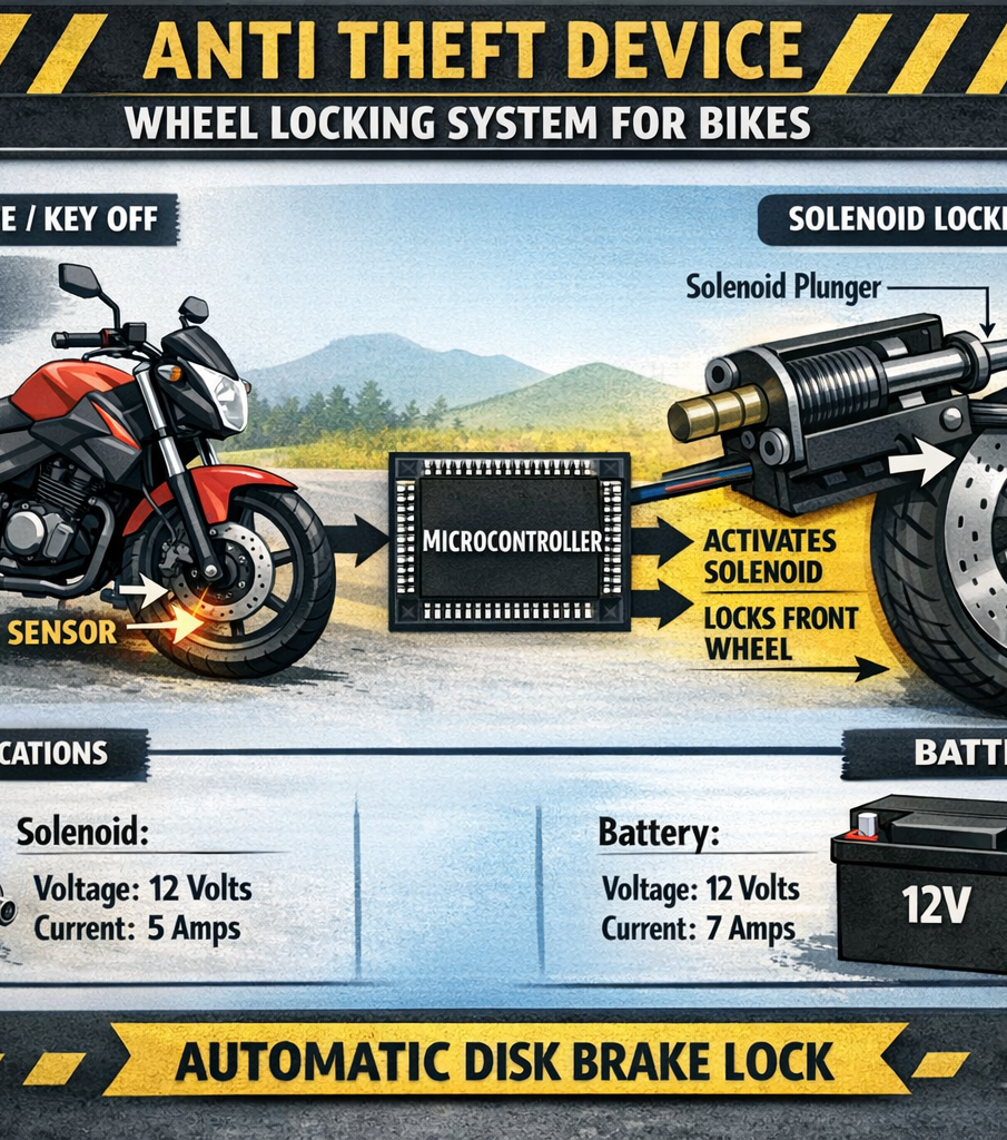 Anti Theft Device Wheel Locking